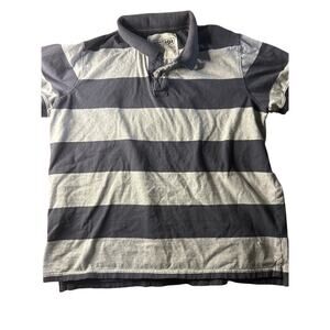 Men’s XXL rugby stripe polo y2k style